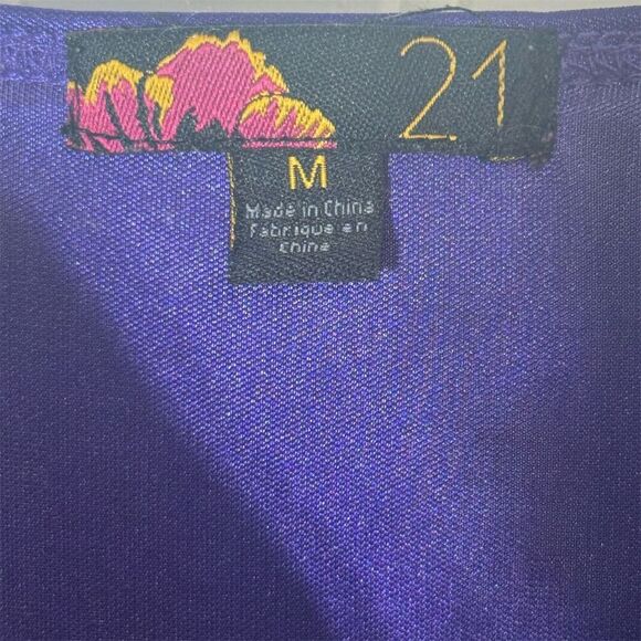 Forever 21 Purple Mini Slip Dress M Y2K Party Bubble Hem Spaghetti Strap - Picture 7 of 8